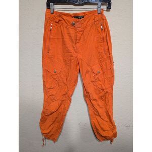 Lauren Ralph‎ Lauren Active Orange Capri Pants Womens 4 100% Cotton